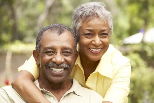 Afrikan American Couple with Professional Dental Implants